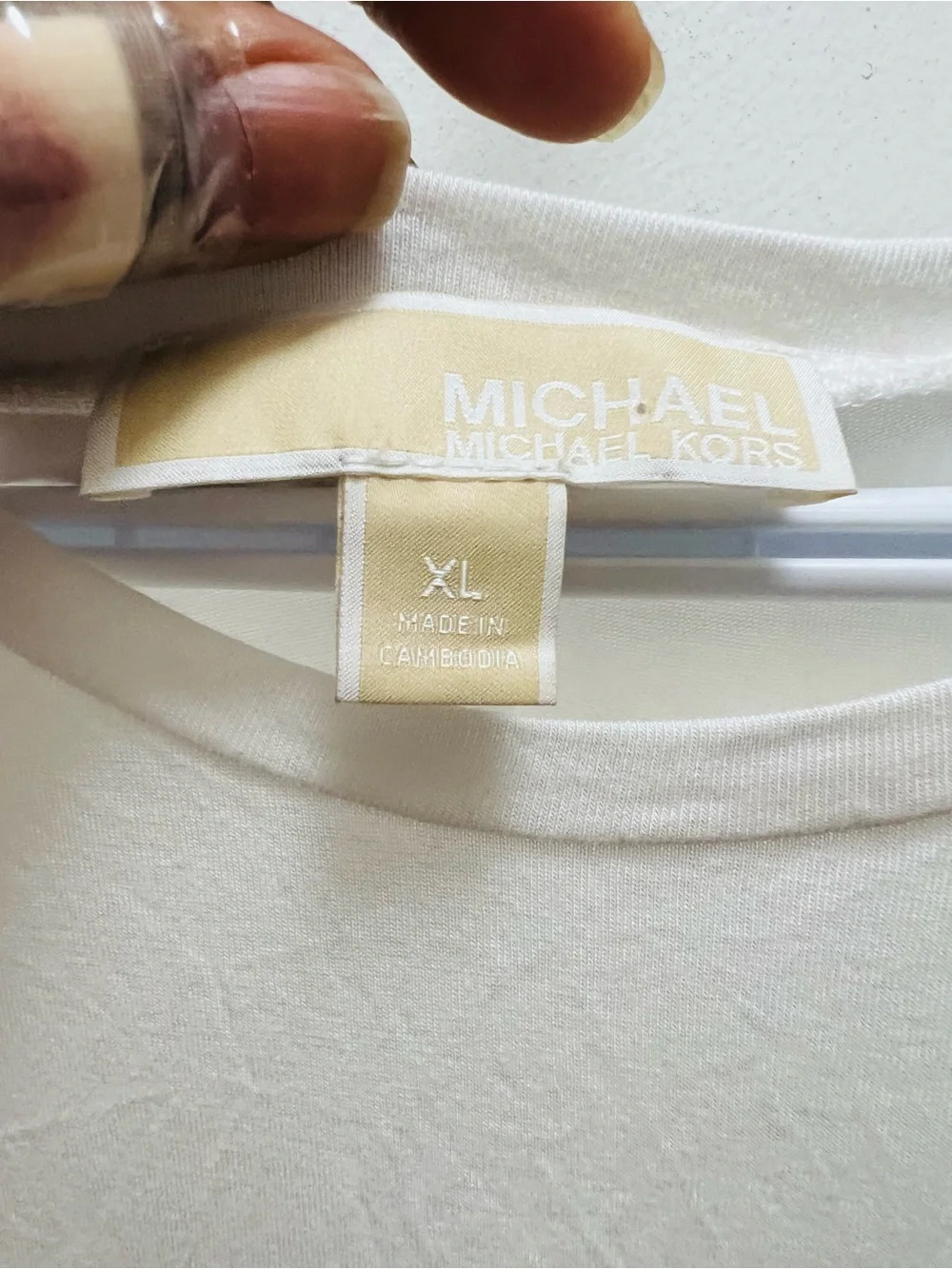 Michael Kors Cream Layered Sleeveless Tank